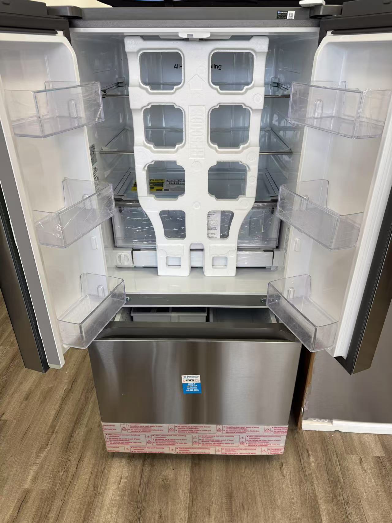 SAMSUNG 24.5 cu.ft. 3-Door Smart Refrigerator in Stainless Steel with Dual Icemaker