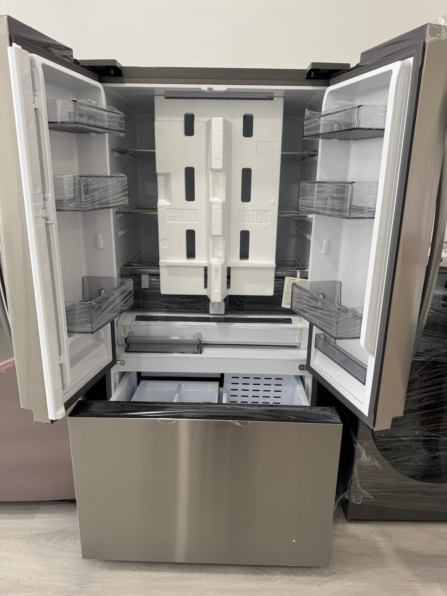 Samsung 27 cu. ft. Mega Capacity Counter Depth 3-Door French Door Refrigerator with Dual Auto Ice Maker in Stainless Steel