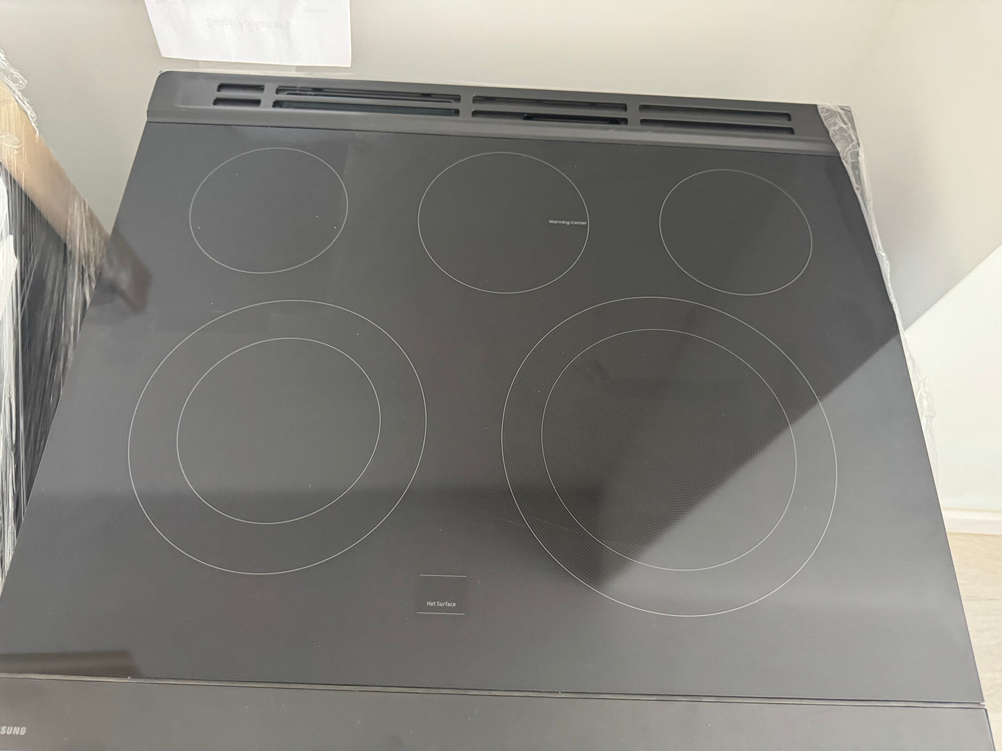 Samsung Bespoke 30 in. 6.3 cu.ft. 5 Burner Element Smart Slide-In Electric Range w/ AirFry & Safety Knobs in Stainless Steel