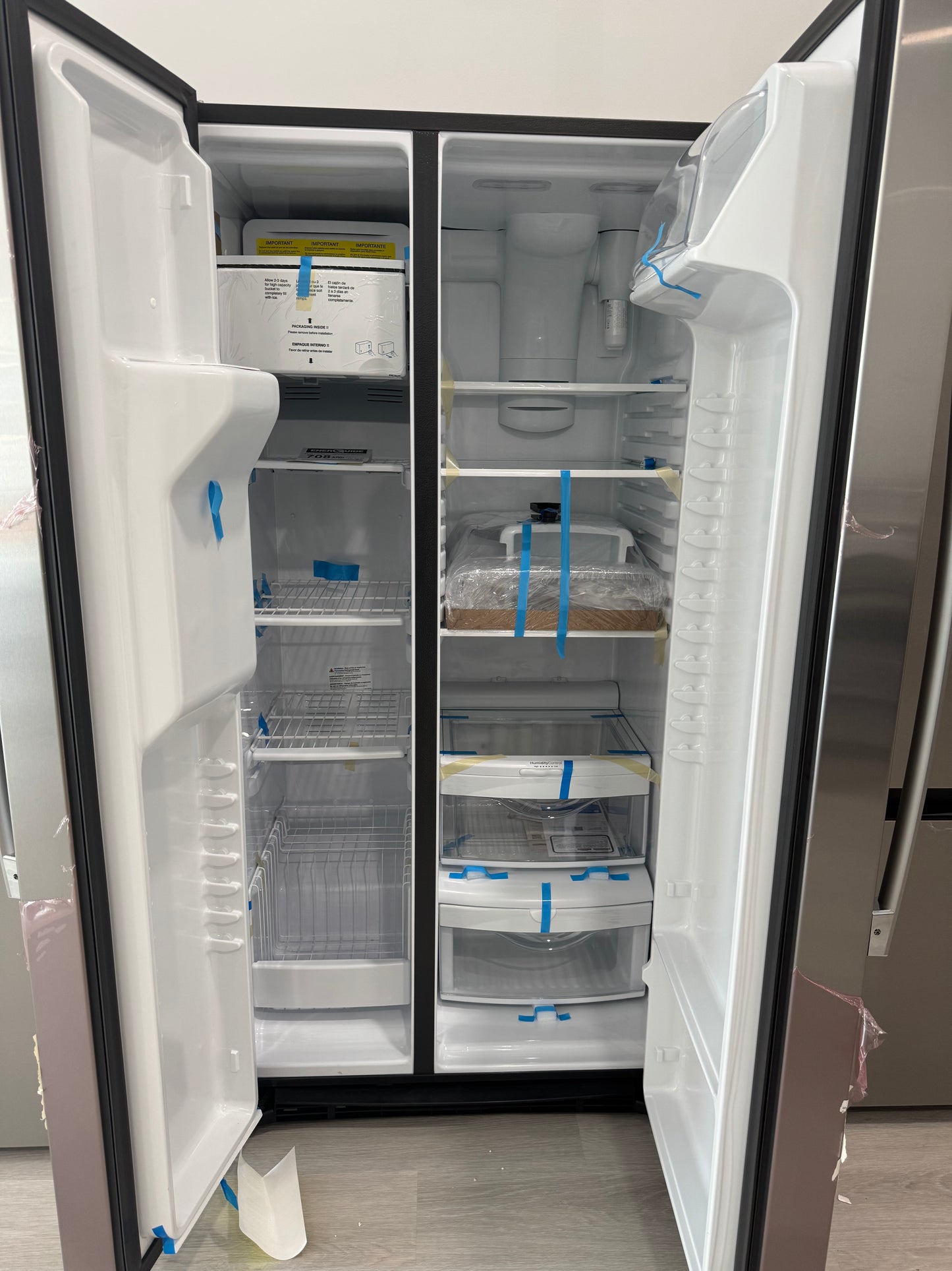 GE 25.3 cu. ft. Side by Side Refrigerator in Fingerprint Resistant Stainless Steel, Standard Depth