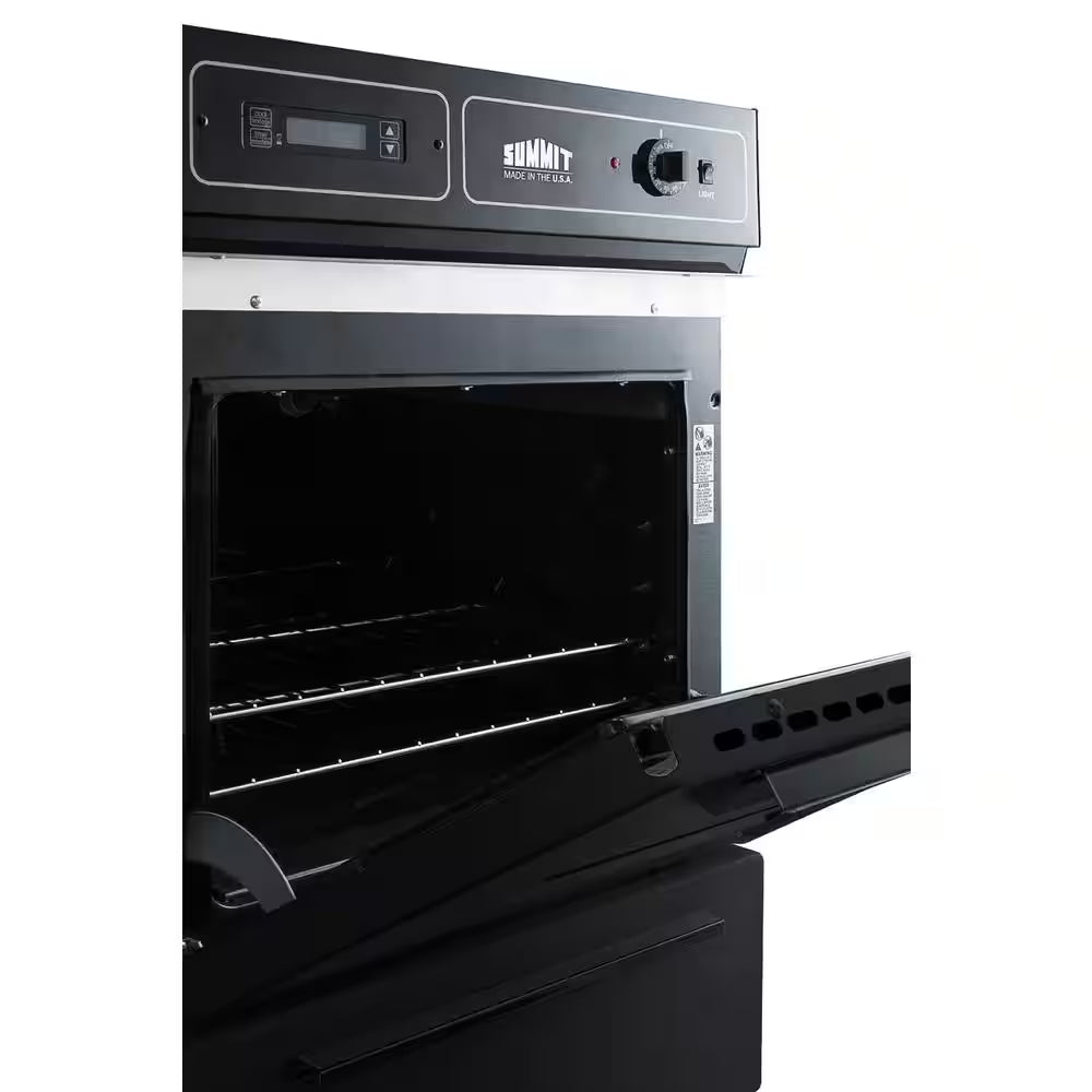 24 In. Single Gas Wall Oven in Black