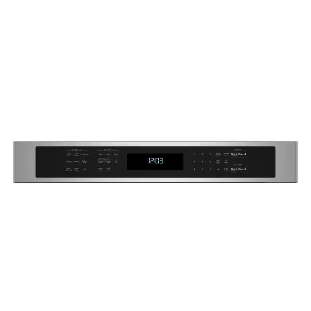 27 In. Electric Wall Oven and Microwave Combo in Stainless Steel with Air Fry Mode