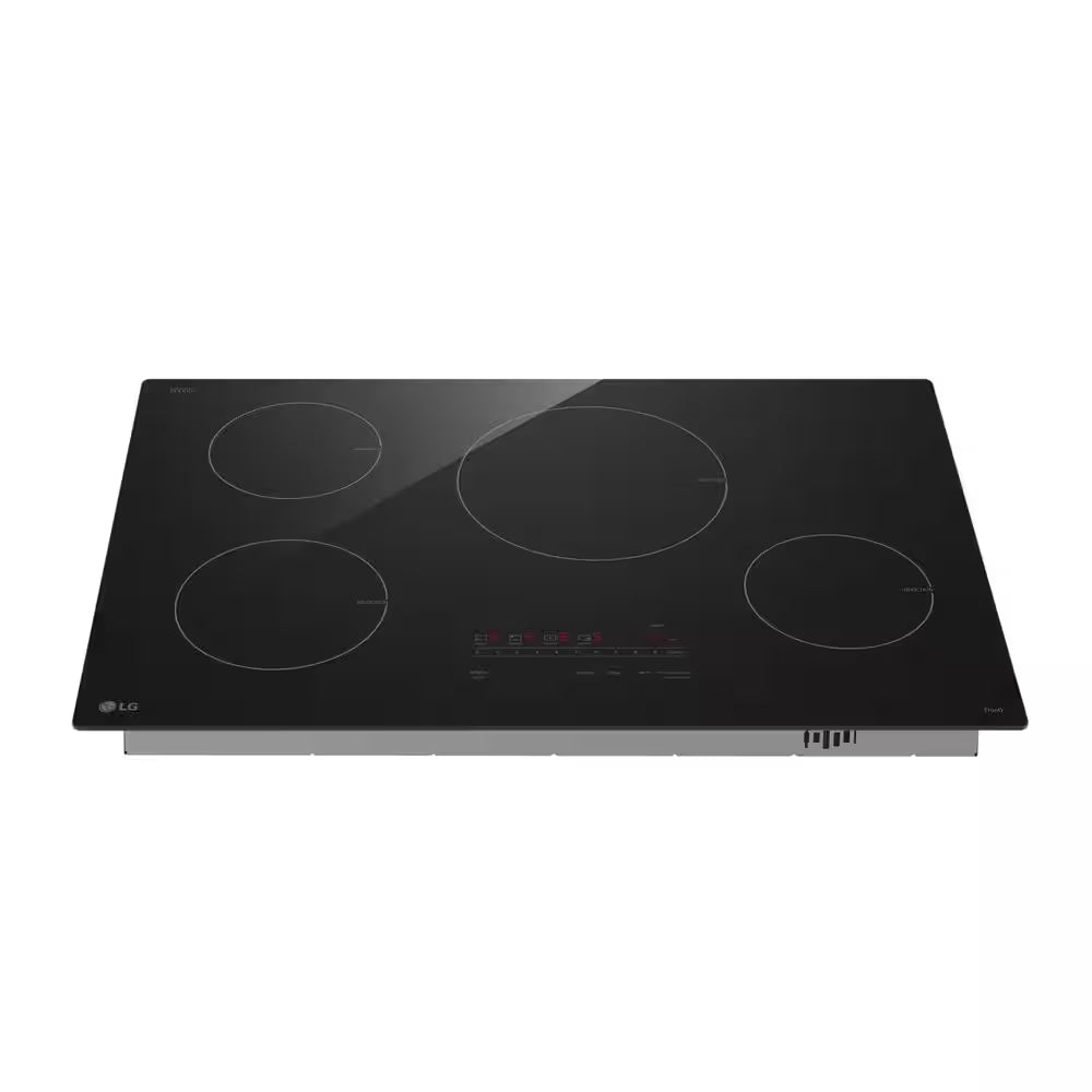 30 In. 4 Burner Element Induction Cooktop in Black with Power Element and Smoothtouch Controls