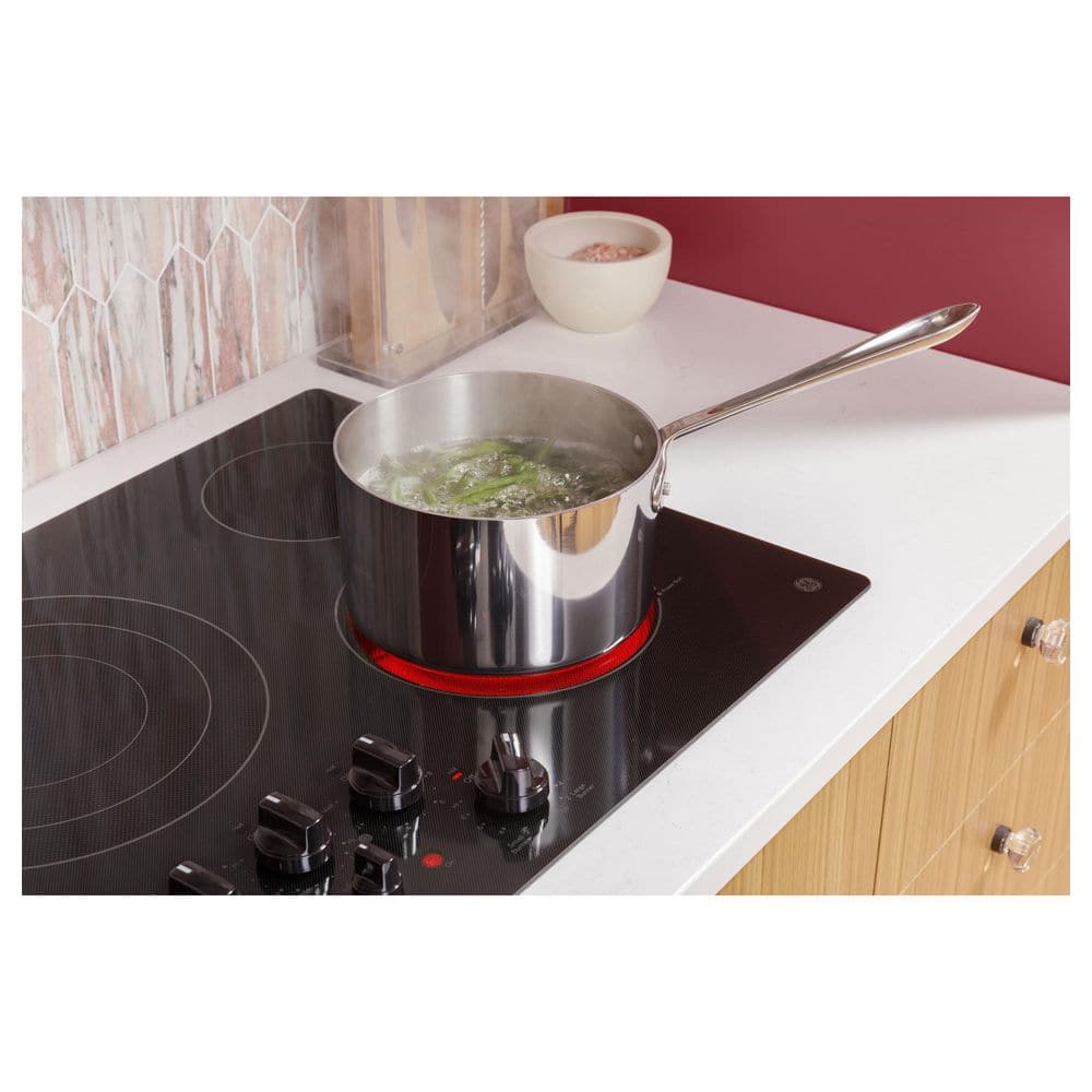 30 In. 5 Burner Elements Radiant Electric Cooktop in Black