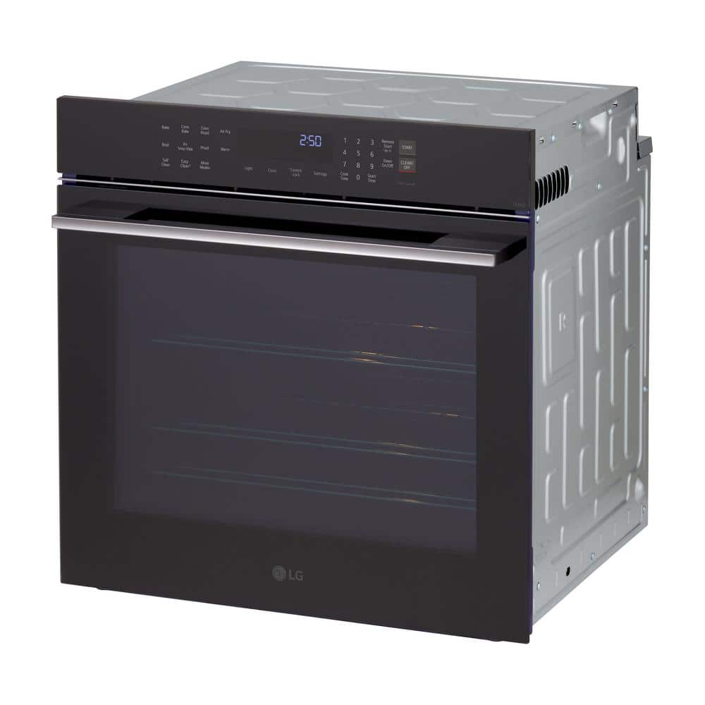 24 In. 3.0 Cu. Ft. Smart Single Electric Wall Oven with Pro Bake Convection, Air Fry and Air Sous Vide in Black