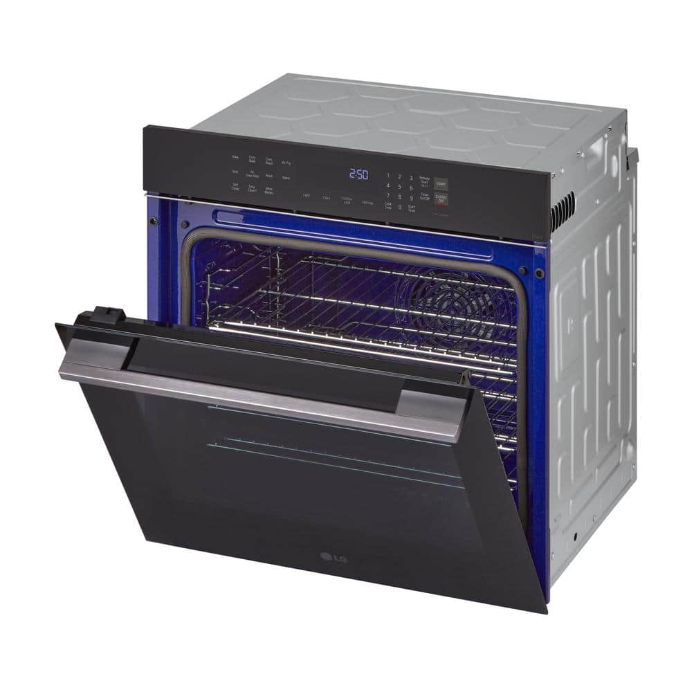 24 In. 3.0 Cu. Ft. Smart Single Electric Wall Oven with Pro Bake Convection, Air Fry and Air Sous Vide in Black