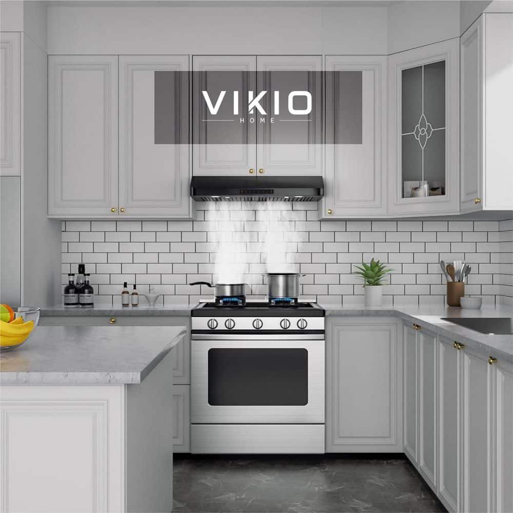 30 In. 900 CFM Ducted under Cabinet Range Hood in Black Stainless Steel with 2 -Way Venting and LED
