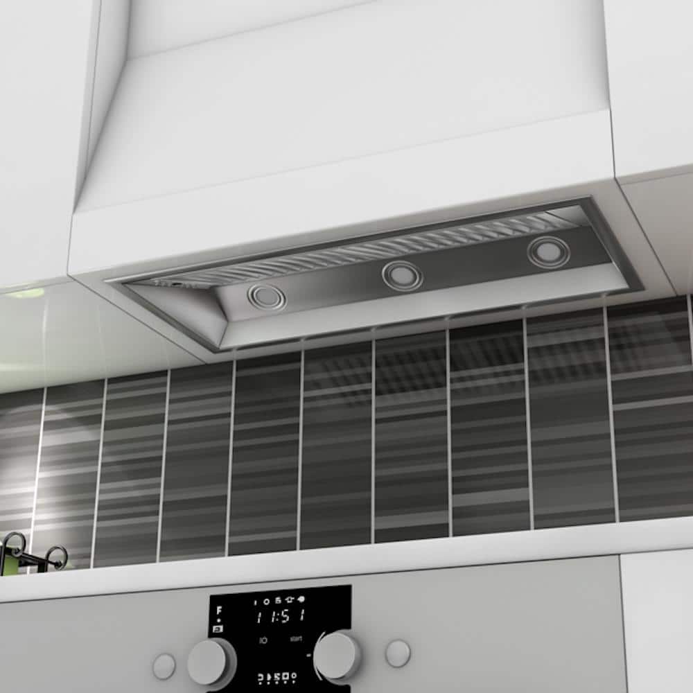 34 In. 700 CFM Ducted Range Hood Insert in Stainless Steel