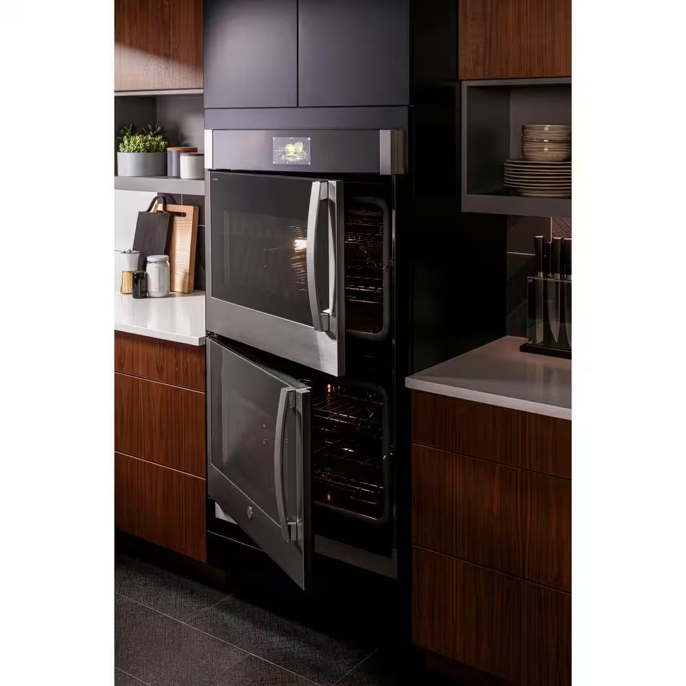 Profile 30 In. Smart Double Electric Wall Oven with Left-Hand Side-Swing Doors and Convection in Stainless Steel