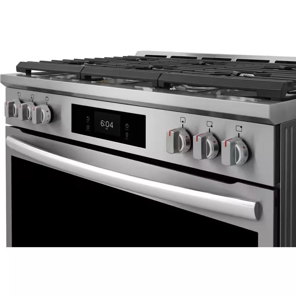 Gallery 36 In. 6-Burner Slide-In Dual Fuel Range in Stainless Steel with Total Convection and Air Fry