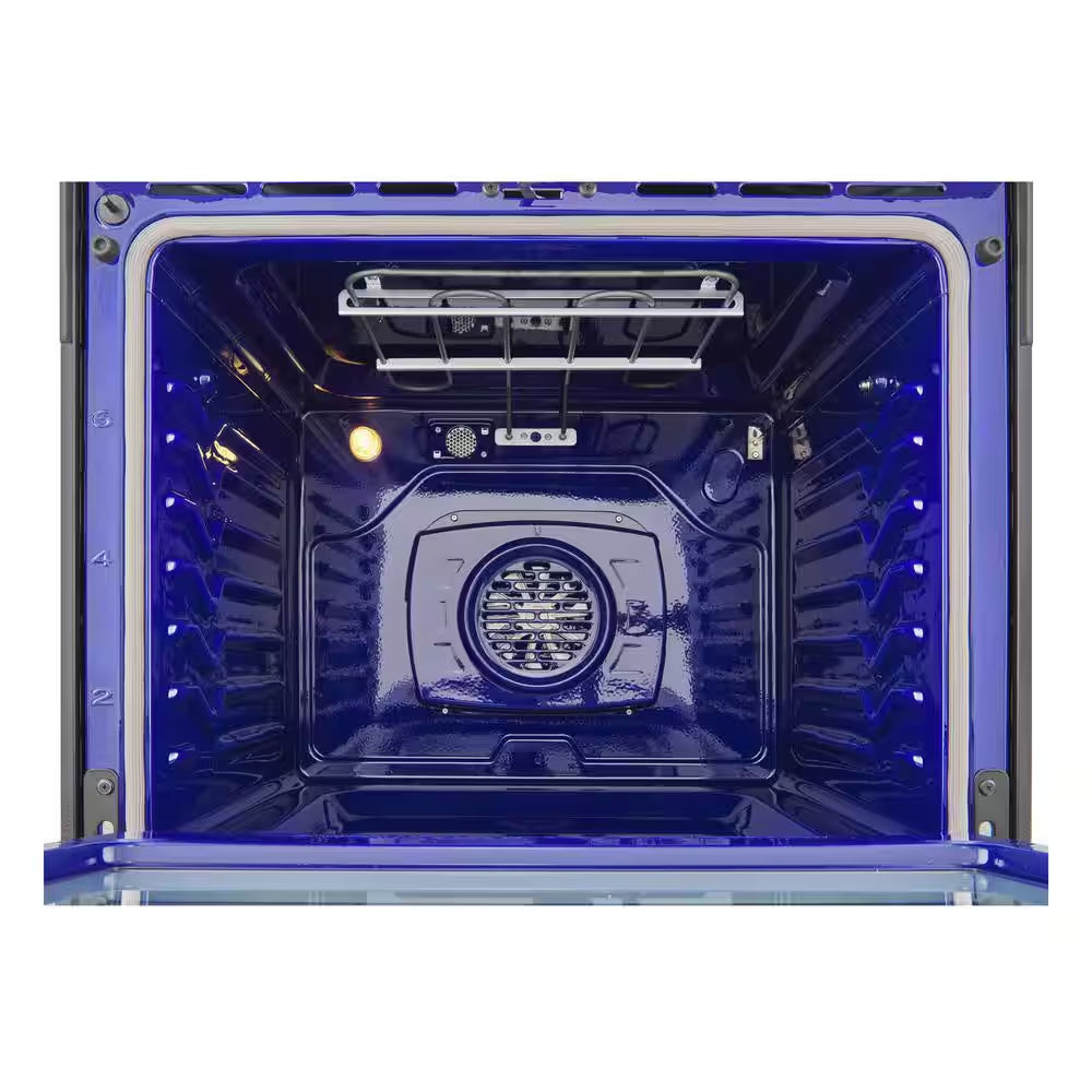 6.3 Cu. Ft. 30 in Smart Probake Slide-In Dual Fuel Range with Gas Stove and Electric Oven in Printproof Stainless Steel