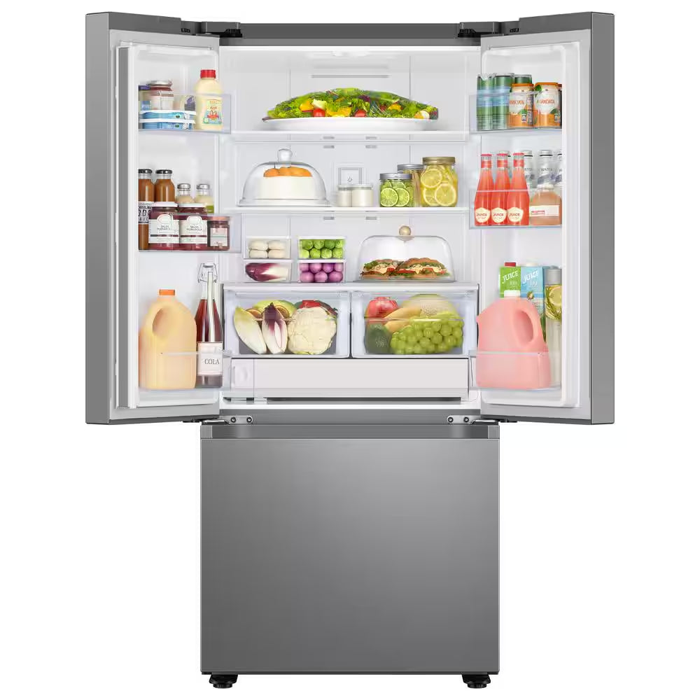 22 Cu. Ft. 3-Door French Door Smart Refrigerator with Water Dispenser in Fingerprint Resistant Stainless Steel