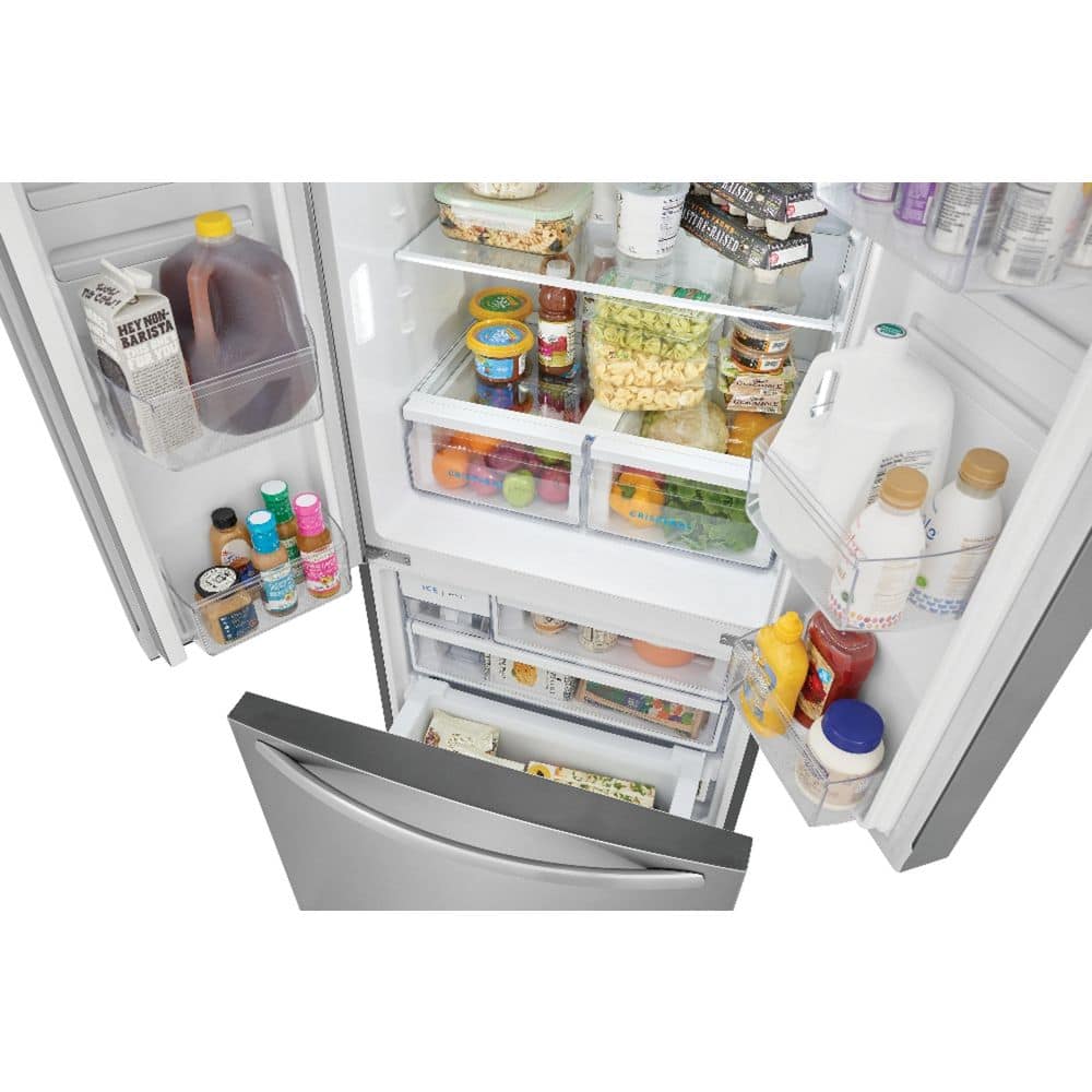 31.5 In. 18 Cu. Ft. Counter Depth French Door Refrigerator in Fingerprint-Resistant Stainless Look