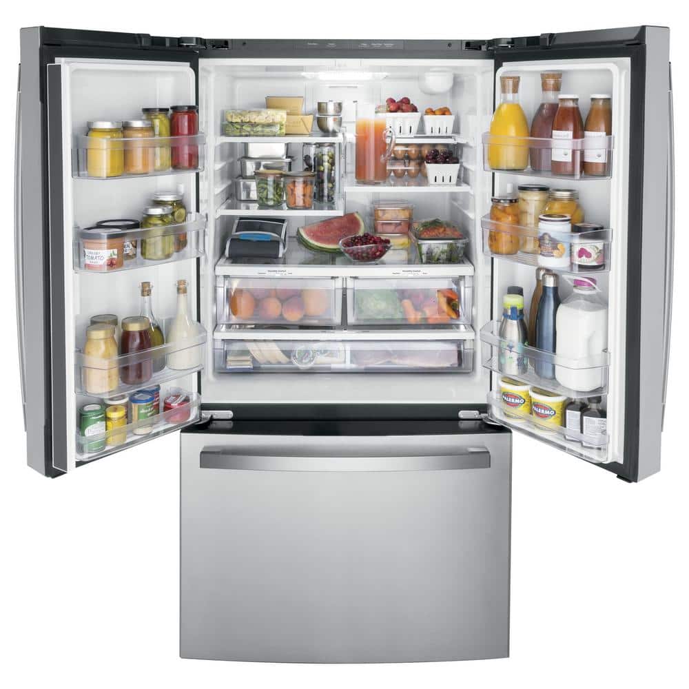 27 Cu. Ft. French Door Refrirator in Finrprint Resistant Stainless with Internal Dispenser, ENERGY STAR