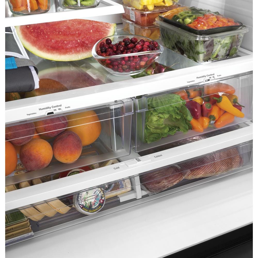 27 Cu. Ft. French Door Refrirator in Finrprint Resistant Stainless with Internal Dispenser, ENERGY STAR
