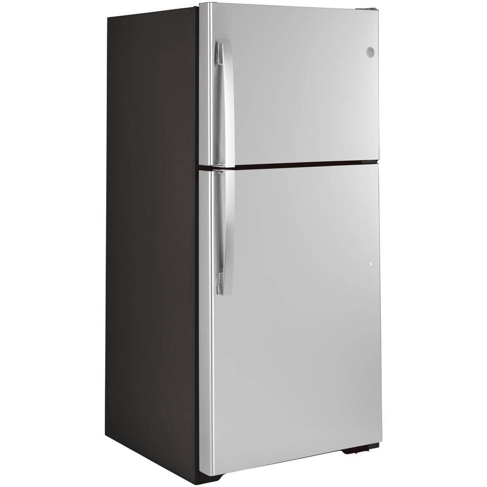 21.9 Cu. Ft. Top Freezer Refrirator in Finrprint Resistant Stainless Steel, Gara Ready