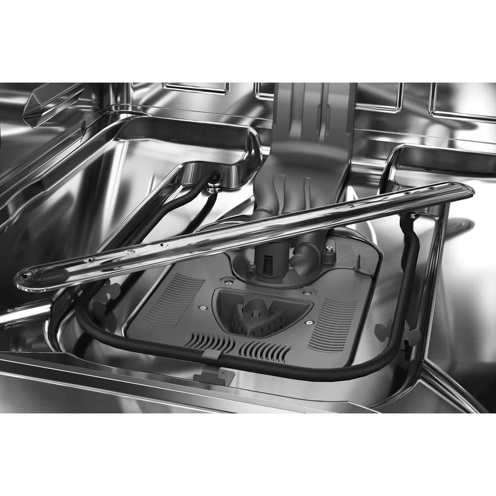 24 In. Fingerprint Resistant Stainless Front Control Built-In Tall Tub Dishwasher with Dual Power Filtration, 50 Dba