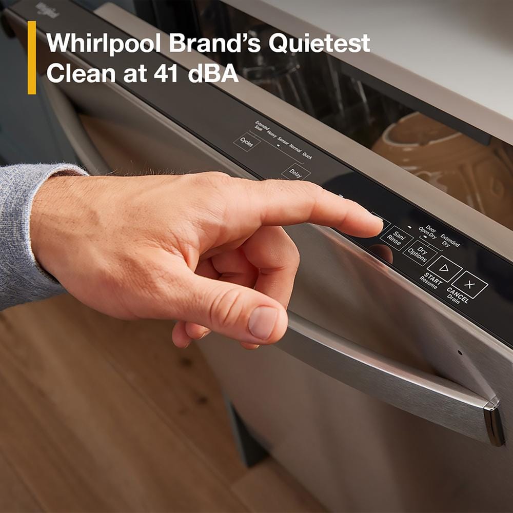 24 In. Built-In Tall Tub Dishwasher in Fingerprint Resistant Stainless Steel with Washing 3Rd Rack, 41 DBA