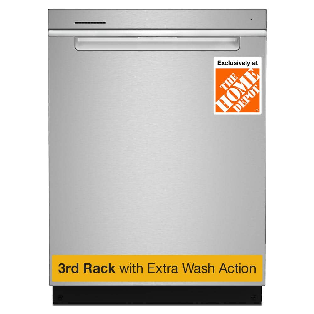 24 In. Built-In Tall Tub Dishwasher in Fingerprint Resistant Stainless Steel with Washing 3Rd Rack, 41 DBA
