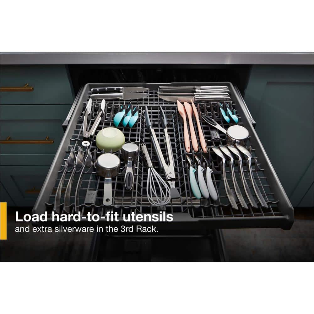 24 In. Fingerprint Resistant Stainless Steel Top Control Dishwasher with 3Rd Rack
