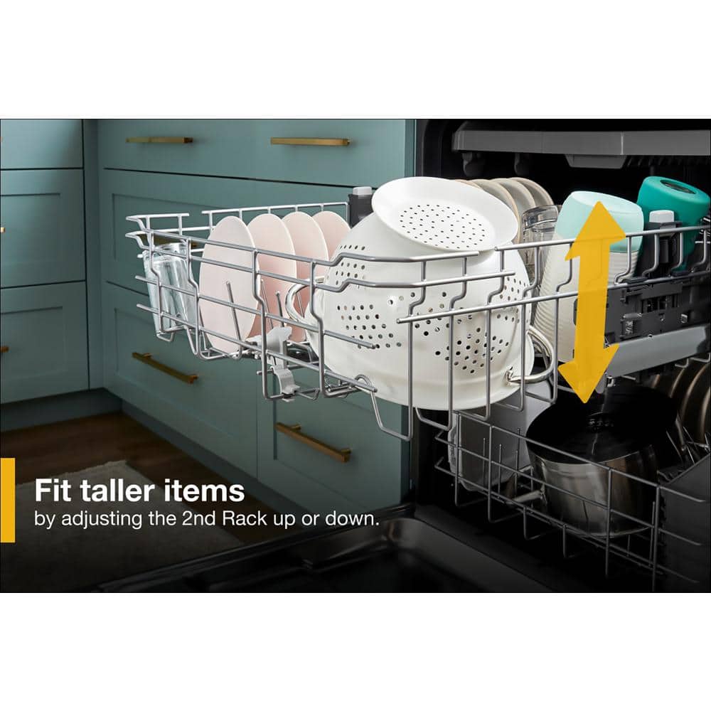 24 In. Fingerprint Resistant Stainless Steel Top Control Dishwasher with 3Rd Rack