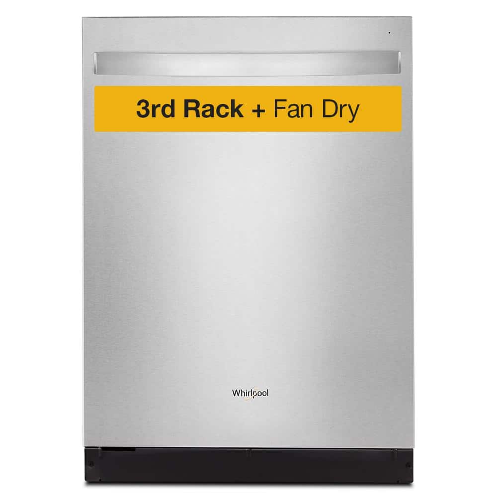 24 In. Fingerprint Resistant Stainless Steel Top Control Dishwasher with 3Rd Rack