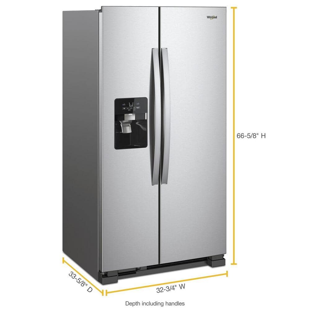 21.4 Cu. Ft. Side by Side Refrigerator in Fingerprint Resistant Stainless Steel