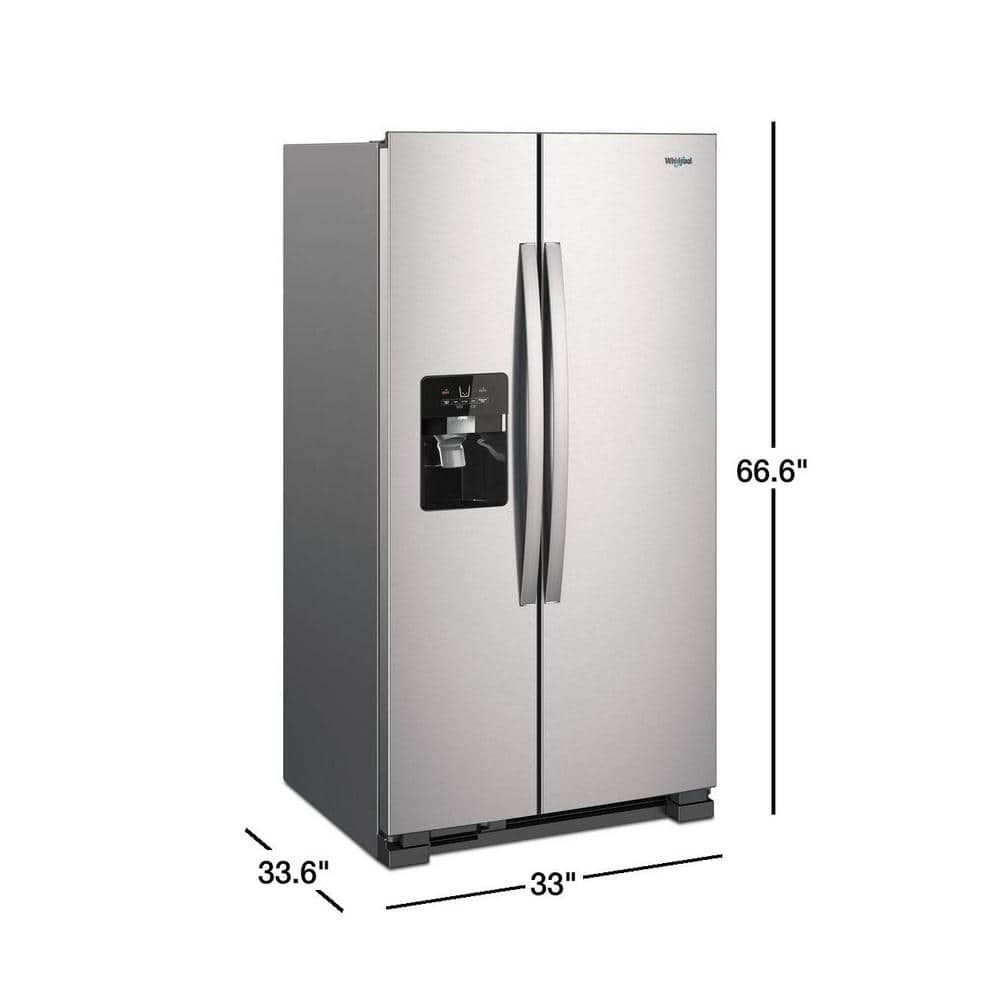 21.4 Cu. Ft. Side by Side Refrigerator in Fingerprint Resistant Stainless Steel