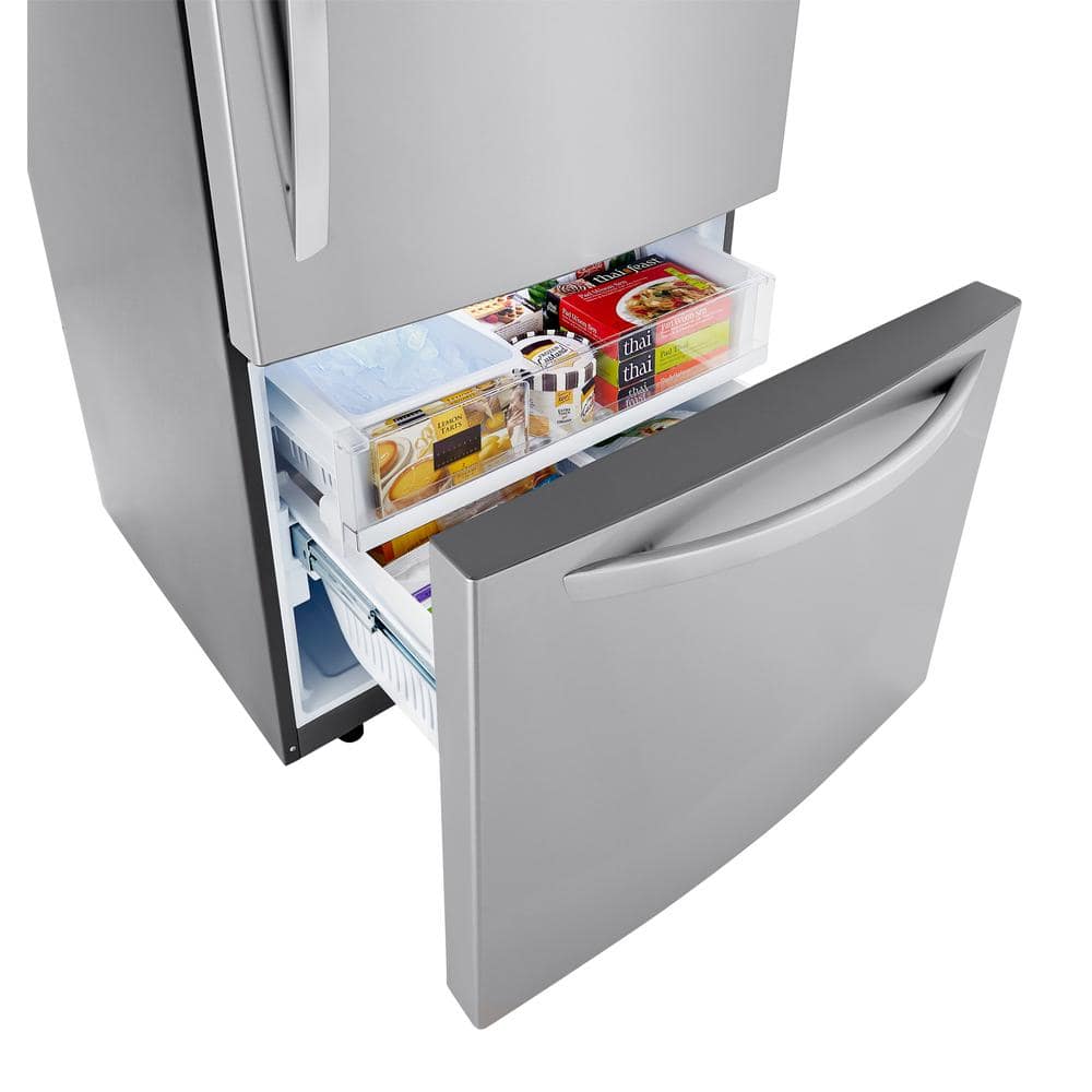33 In. W 26 Cu. Ft. Bottom Freezer Refrigerator W/ Multi-Air Flow and Smart Cooling in Printproof Stainless Steel