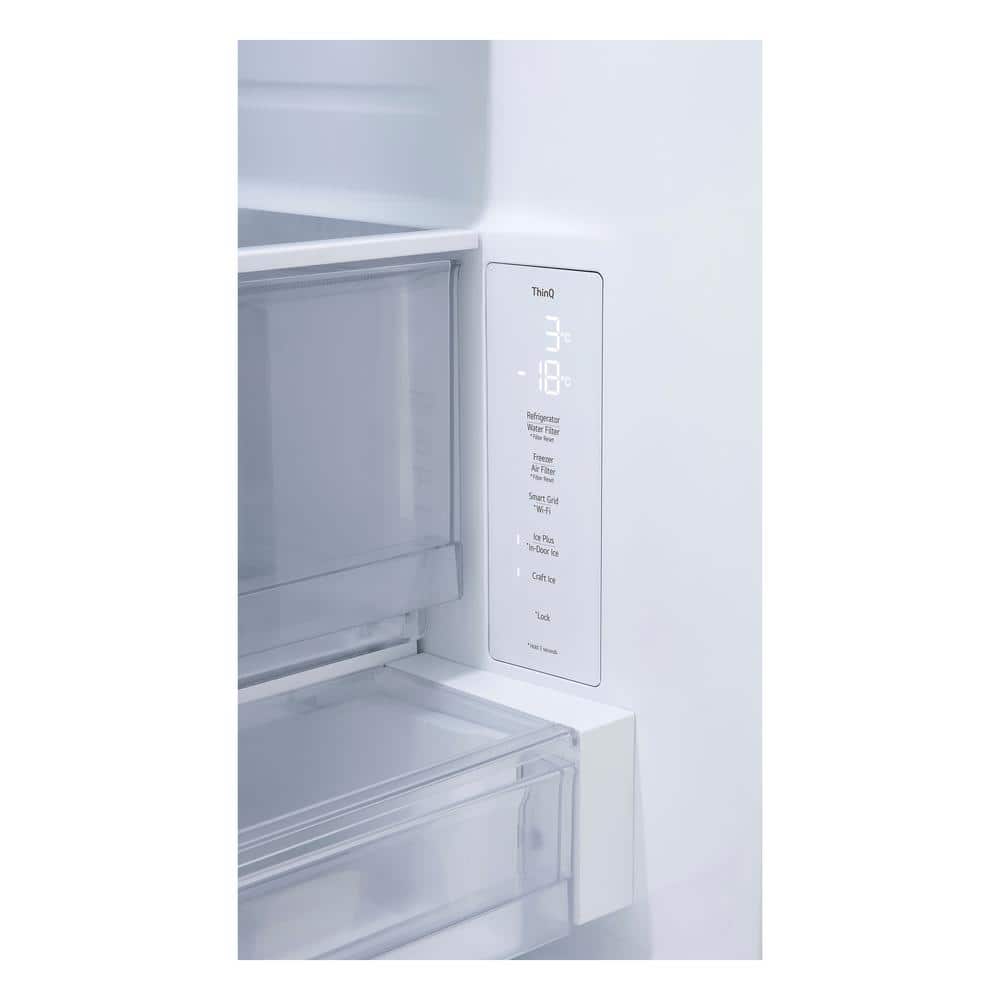 24 Cu. Ft. Counter Depth MAX Zero Clearance 3-Door French Door Refrigerator with Craft Ice in Printproof Stainless Steel