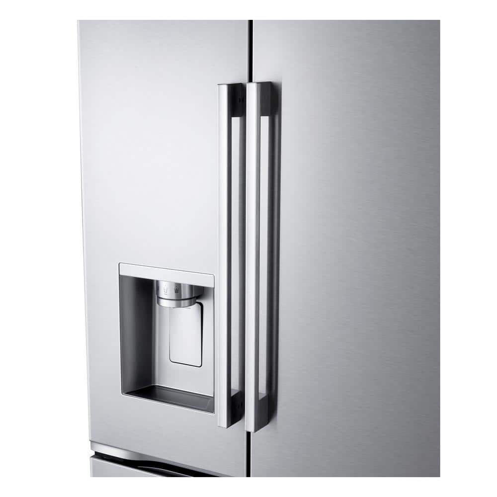 24 Cu. Ft. Counter Depth MAX Zero Clearance 3-Door French Door Refrigerator with Craft Ice in Printproof Stainless Steel
