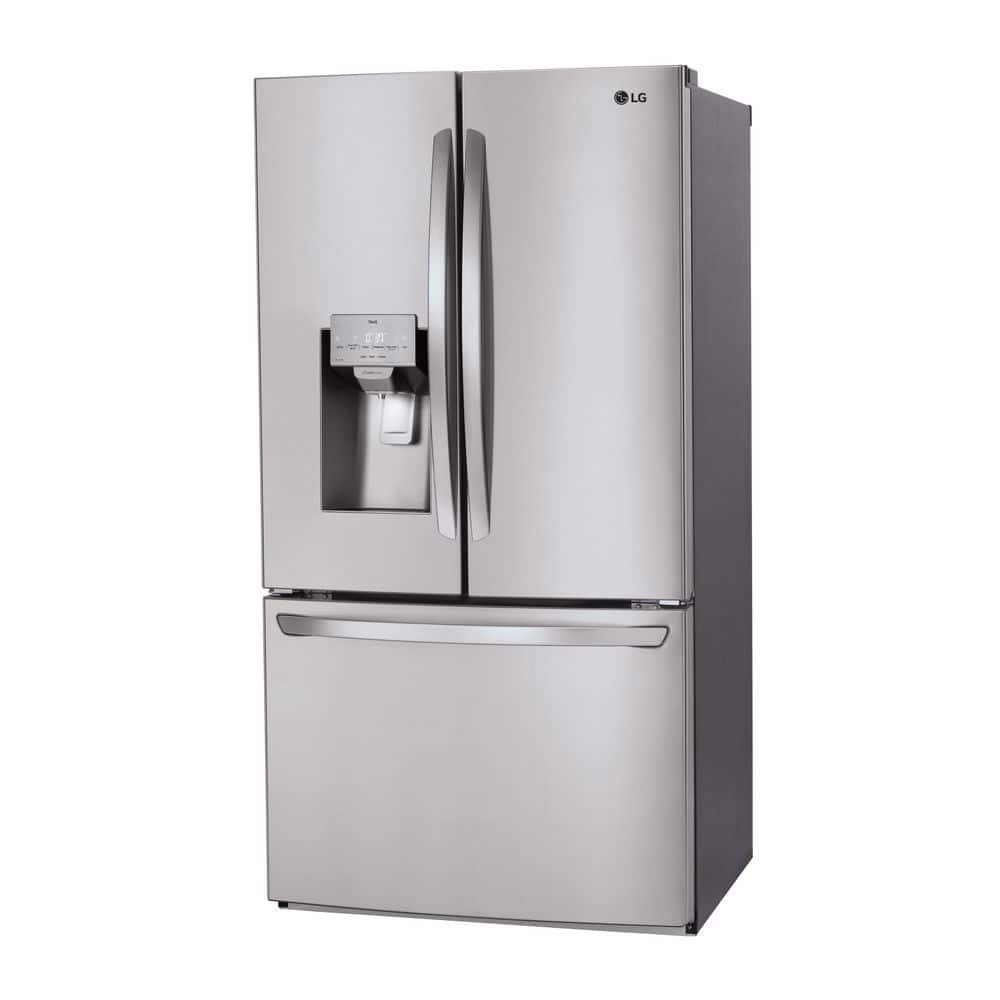 28 Cu. Ft. 3 Door French Door Refrigerator with Ice and Water Dispenser and Craft Ice in Printproof Stainless Steel