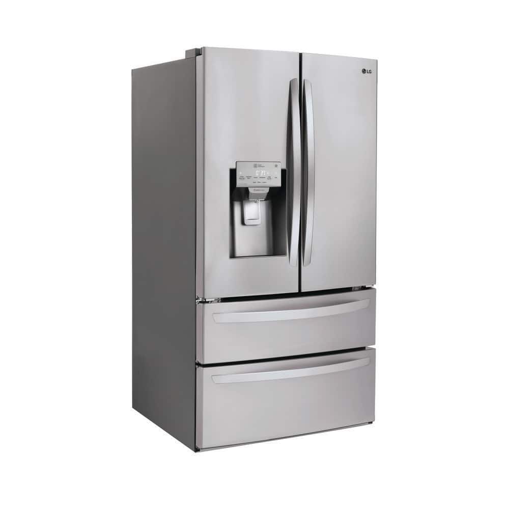 28 Cu. Ft. 4-Door French Door Smart Refrigerator with Ice and Water Dispenser in Printproof Stainless Steel