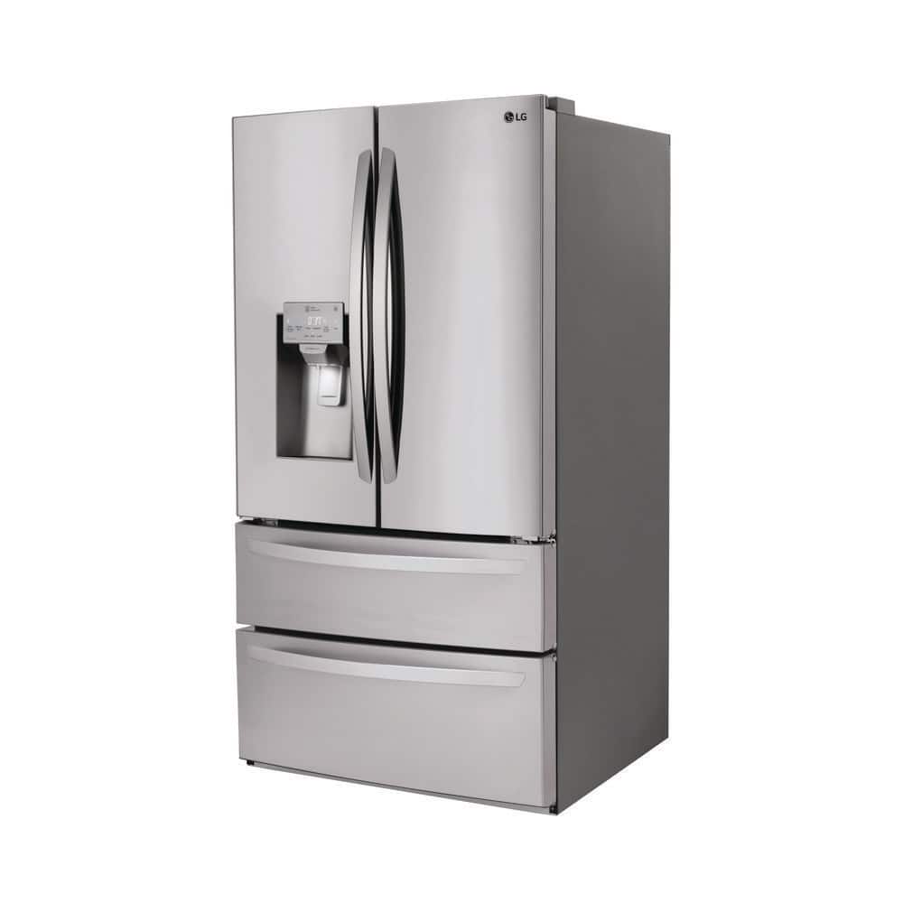 28 Cu. Ft. 4-Door French Door Smart Refrigerator with Ice and Water Dispenser in Printproof Stainless Steel