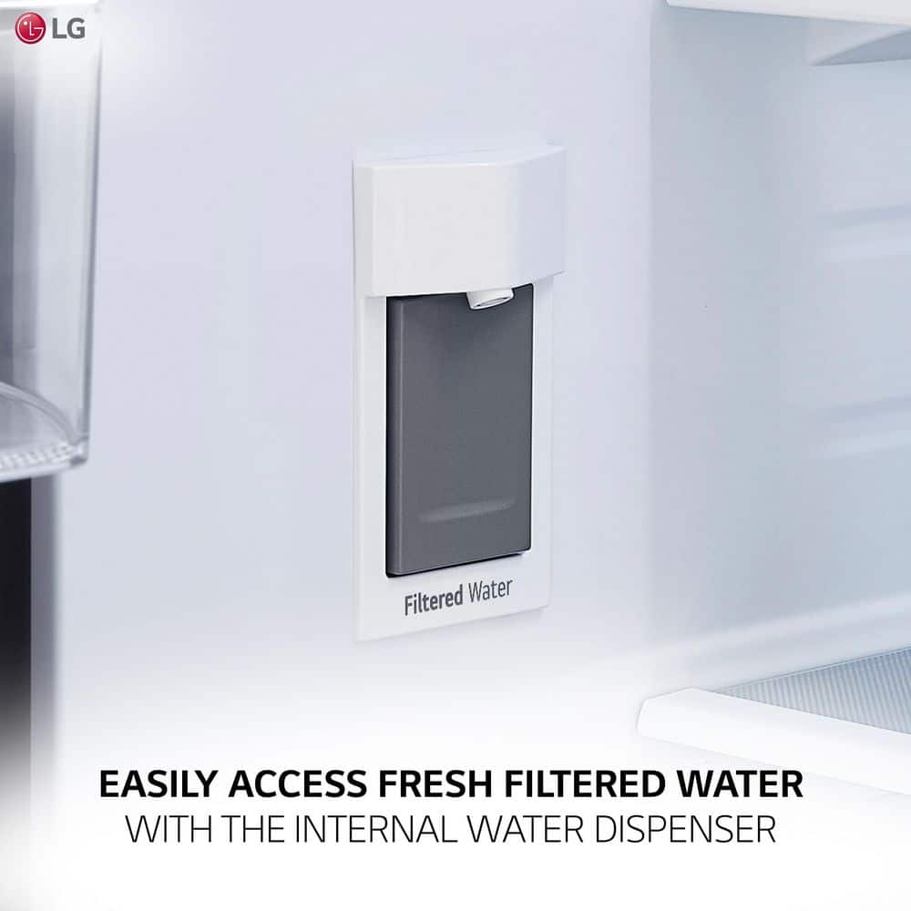 27 Cu. Ft. Smart Counter-Depth MAX French Door Refrigerator with Internal Water Dispenser in Printproof Stainless Steel