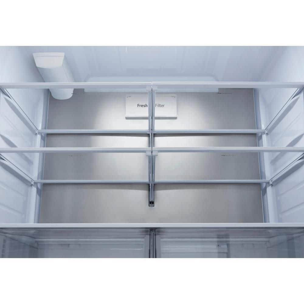 27 Cu. Ft. Smart Counter-Depth MAX French Door Refrigerator with Internal Water Dispenser in Printproof Stainless Steel