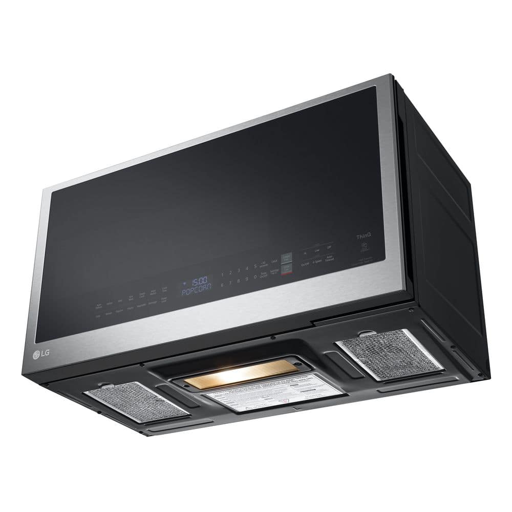 Smart 30 In. W 2 Cu. Ft. over the Range Microwave with Easyclean 1,050-Watt in Printproof Stainless Steel