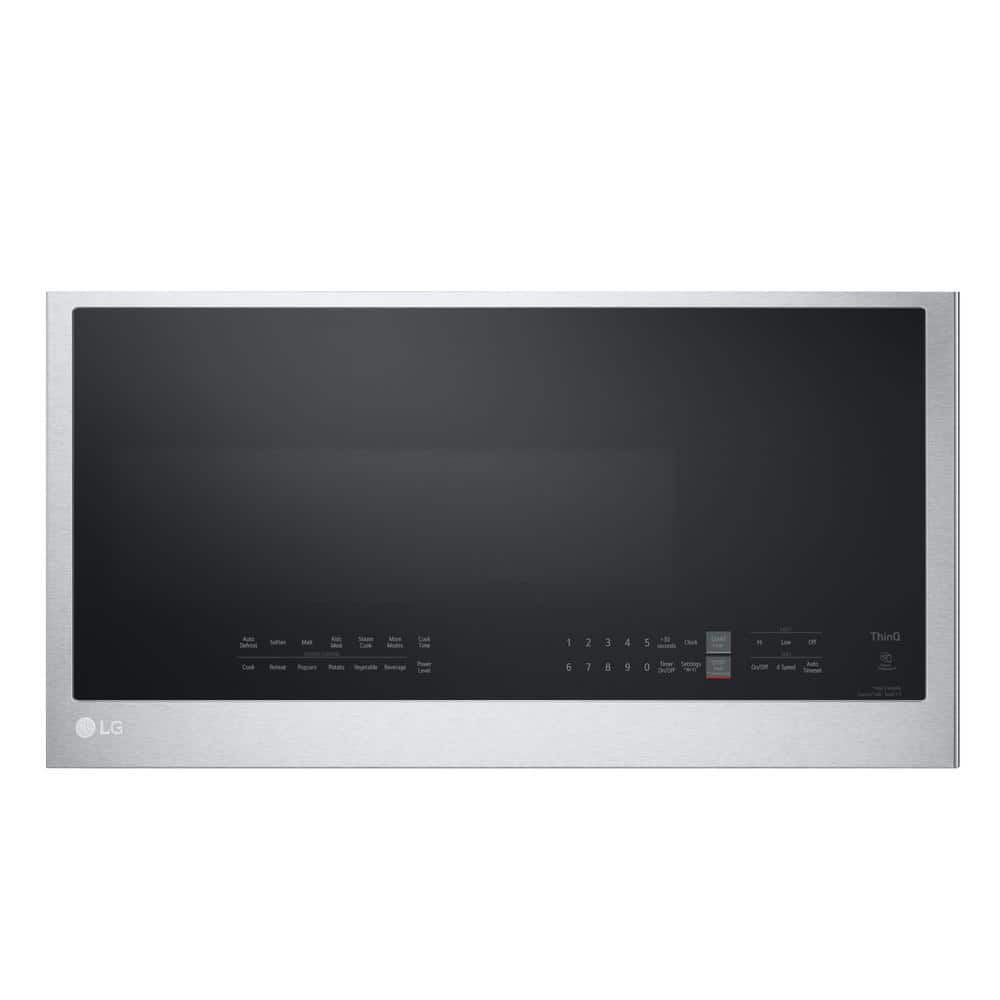 Smart 30 In. W 2 Cu. Ft. over the Range Microwave with Easyclean 1,050-Watt in Printproof Stainless Steel
