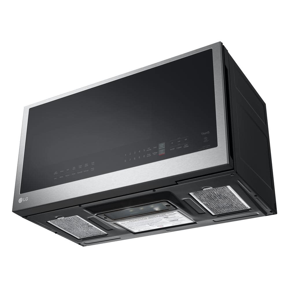 Smart 30 In. W 2 Cu. Ft. over the Range Microwave with Easyclean 1,050-Watt in Printproof Stainless Steel