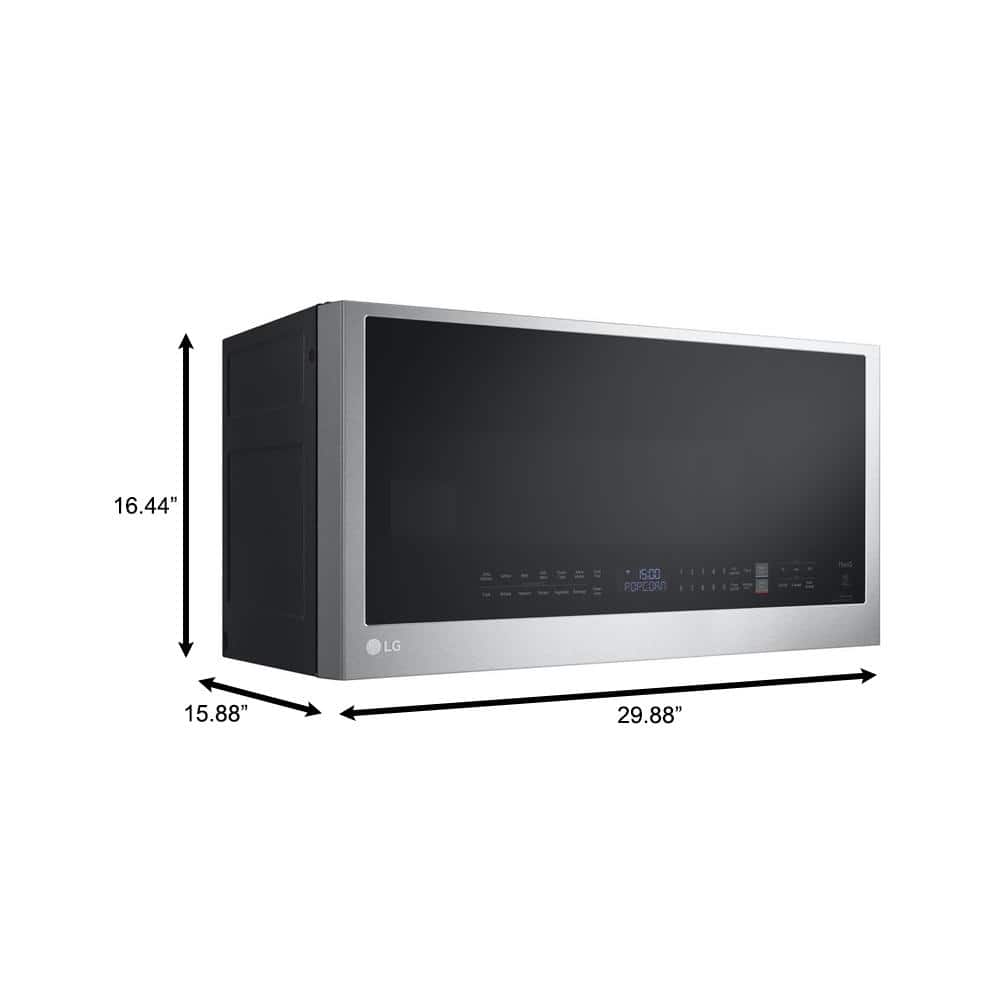 Smart 30 In. W 2 Cu. Ft. over the Range Microwave with Easyclean 1,050-Watt in Printproof Stainless Steel