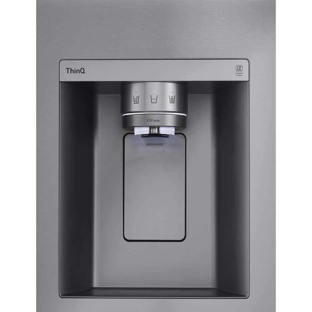 27 Cu. Ft. Side by Side Smart Refrigerator W/ Instaview and Craft Ice in Printproof Stainless Steel