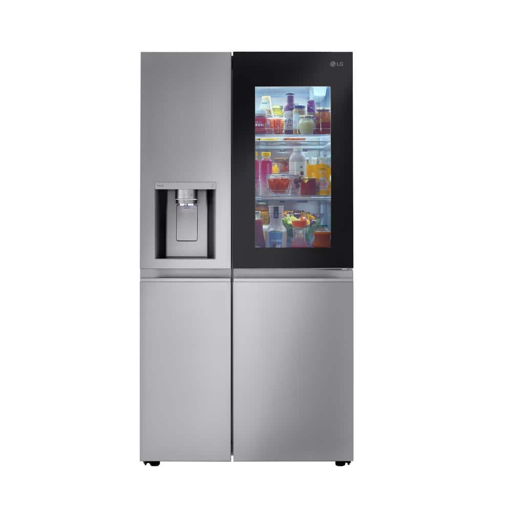 27 Cu. Ft. Side by Side Smart Refrigerator W/ Instaview and Craft Ice in Printproof Stainless Steel