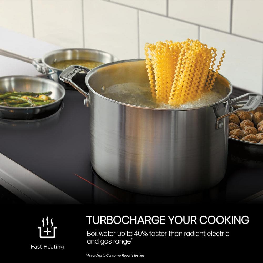 6.3 Cu. Ft. SMART Induction Slide-In Range in Printproof Stainless Steel with Convection, Easyclean, and Air Fry Tray