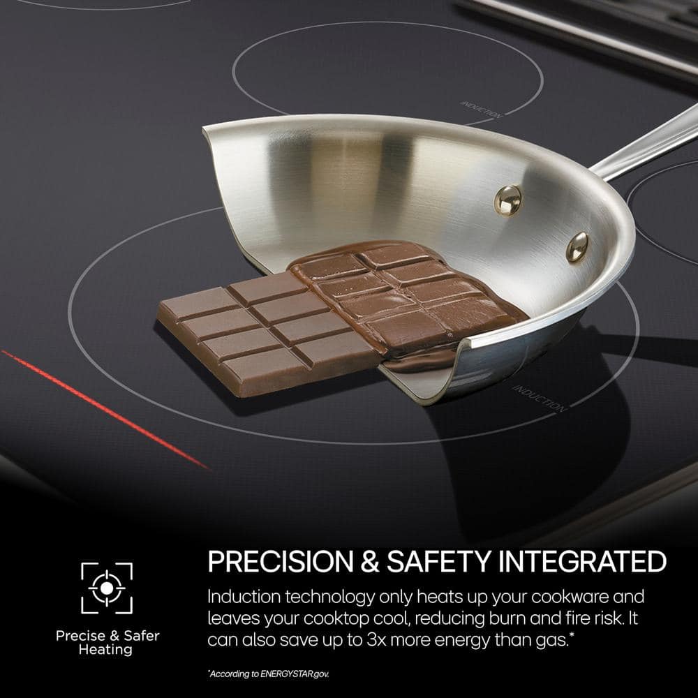 6.3 Cu. Ft. SMART Induction Slide-In Range in Printproof Stainless Steel with Convection, Easyclean, and Air Fry Tray