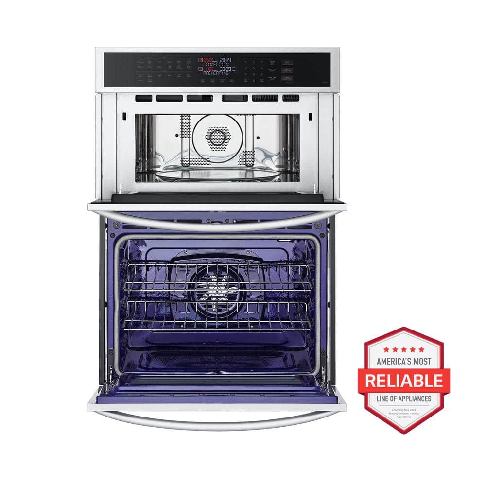 6.4 Cu. Ft. Smart Combi Wall Oven with Fan Convection, Air Fry in Printproof Stainless Steel