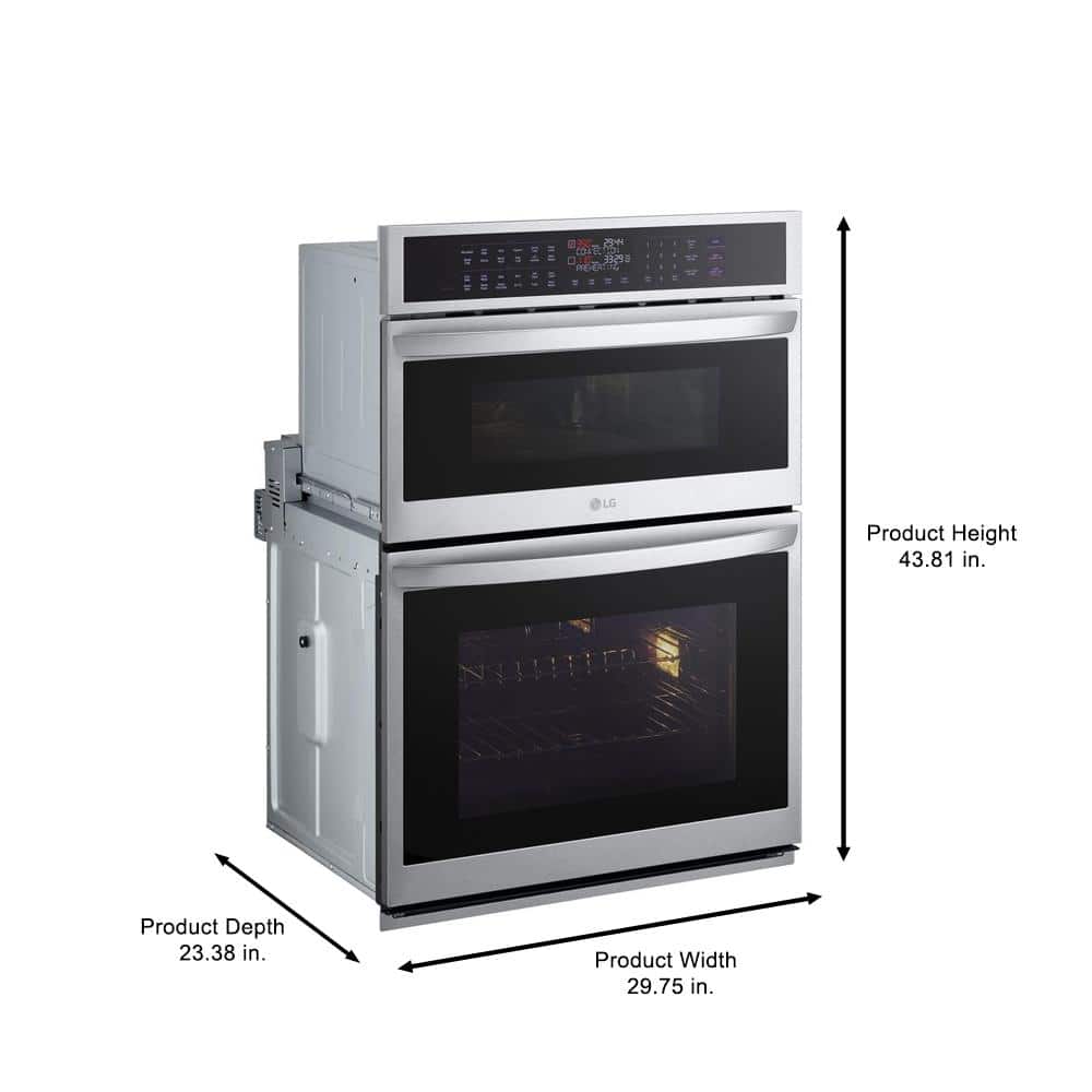 6.4 Cu. Ft. Smart Combi Wall Oven with Fan Convection, Air Fry in Printproof Stainless Steel