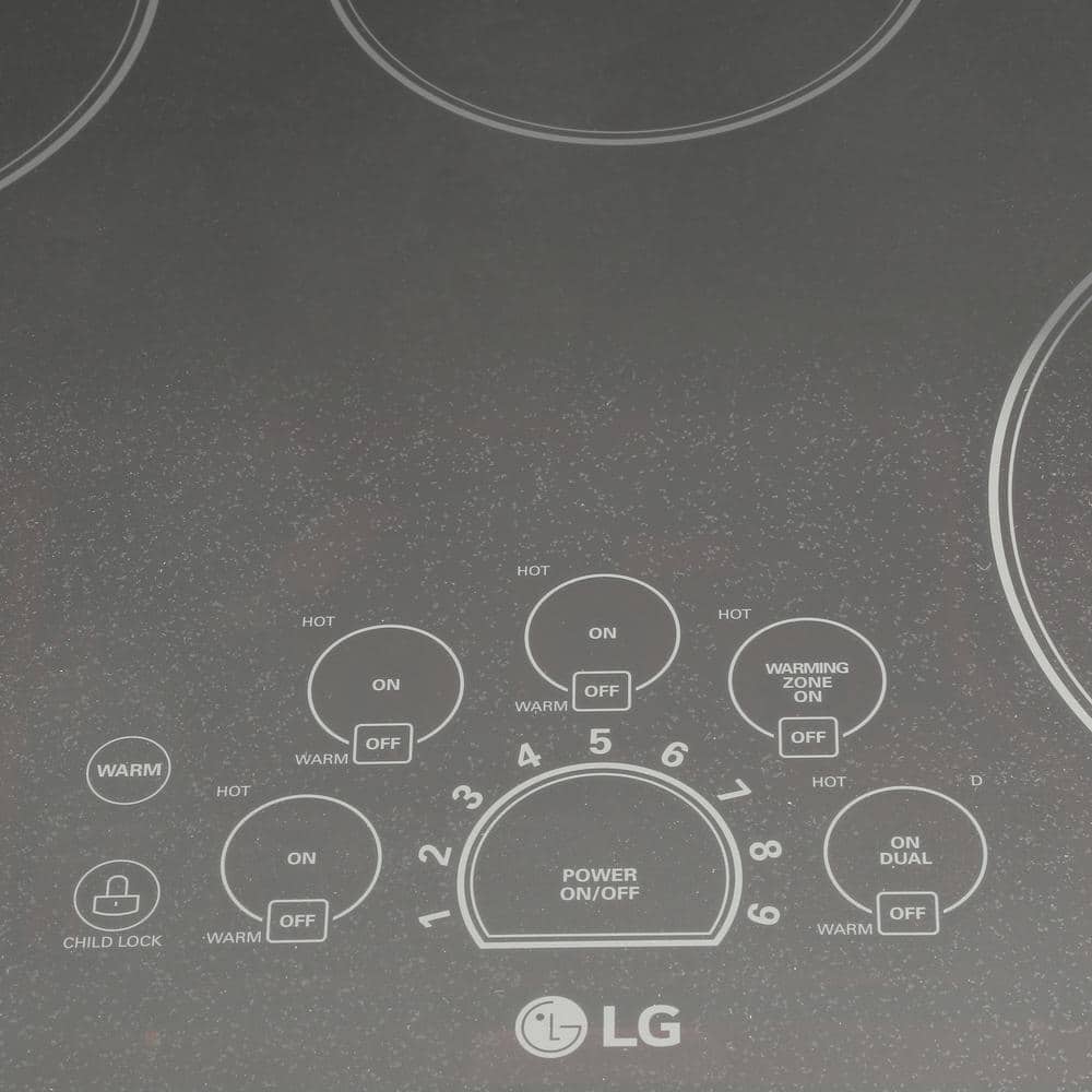 30 In. Radiant Smooth Surface Electric Cooktop in Black with 5 Burner Elements and Smoothtouch Controls