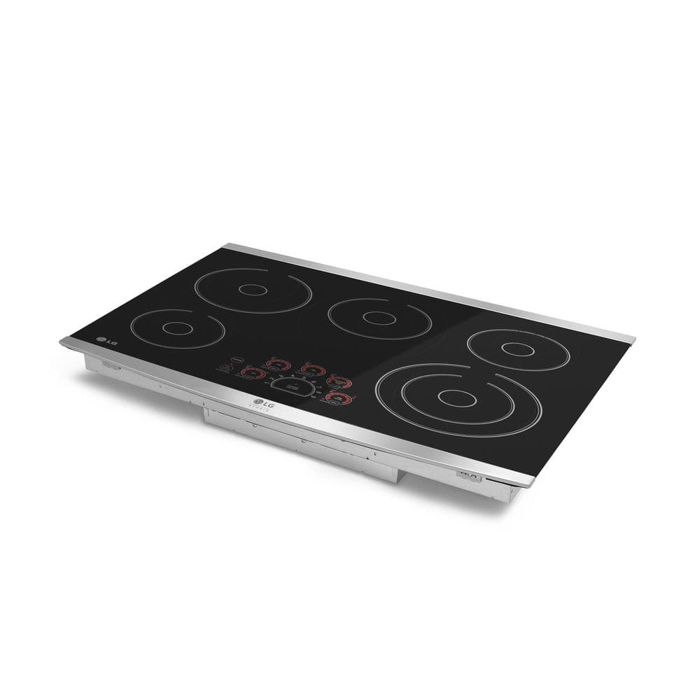 30 In. Radiant Smooth Surface Electric Cooktop in Black with 5 Burner Elements and Smoothtouch Controls