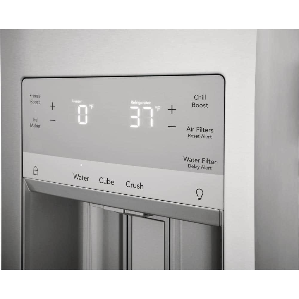 Gallery 36 In. 22 Cu. Ft. Counter-Depth 4-Door French Door Refrigerator in Smudge-Proof Stainless Steel