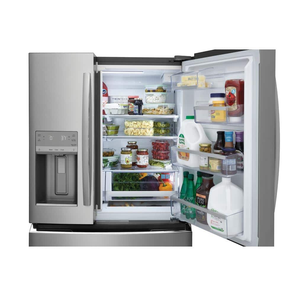 Gallery 36 In. 22 Cu. Ft. Counter-Depth 4-Door French Door Refrigerator in Smudge-Proof Stainless Steel